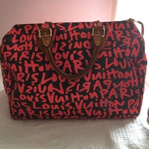 Authentic Louis Vuitton x Stephen Sprouse Graffiti Speedy 30 Pink